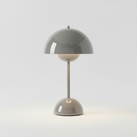 Modern Dome Table Lamp - Iron & Acrylic - Wireless LED Lighting