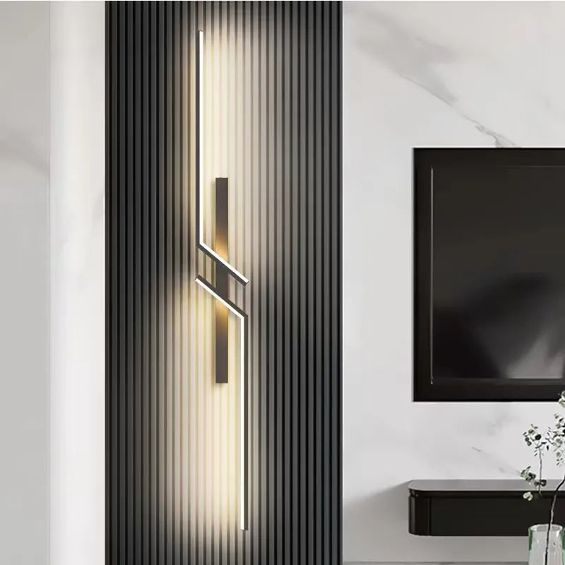 Modern Geometric LED Wall Sconce - Black Finish - Minimalist Accent Lighting - Image 3