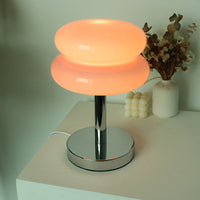 Modern Glass Table Lamp - Stylish LED Light - Plug-in Accent Lamp