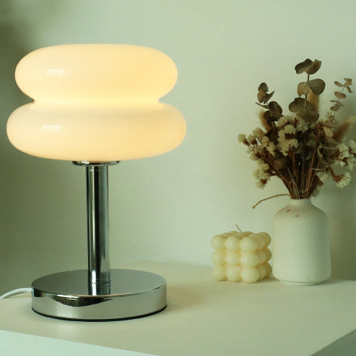 Modern Glass Table Lamp - Stylish LED Light - Plug-in Accent Lamp - Image 8