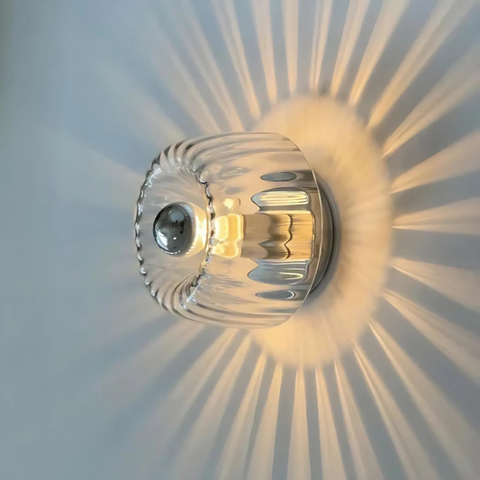 Modern Glass Wall Sconce - Minimalist LED Lighting - Round Accent Light - Image 1