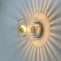 Modern Glass Wall Sconce - Minimalist LED Lighting - Round Accent Light