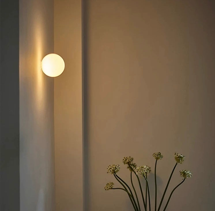 Modern Globe Wall Sconce - Frosted Glass - Elegant Lighting - Image 4