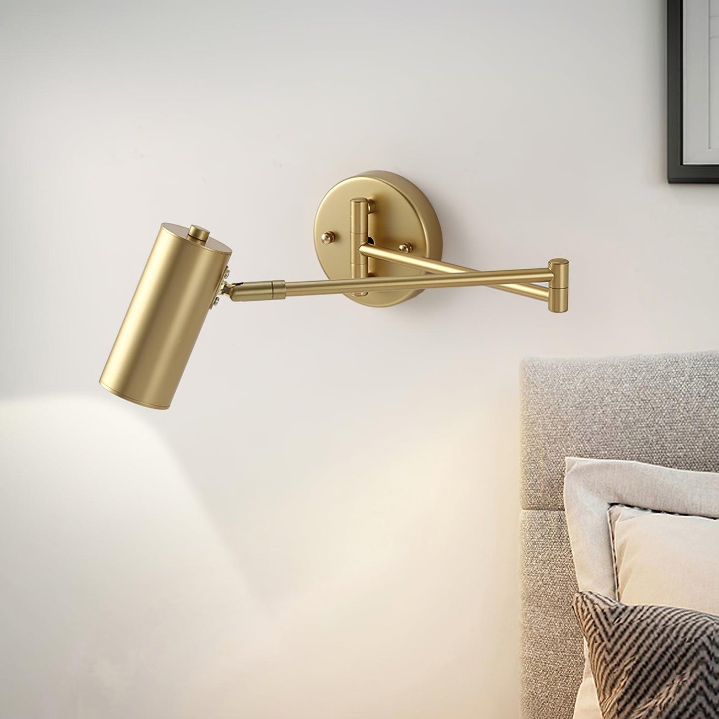 Modern Iron Adjustable Swing Arm Wall Lamp - Integrated LED Light - Image 2