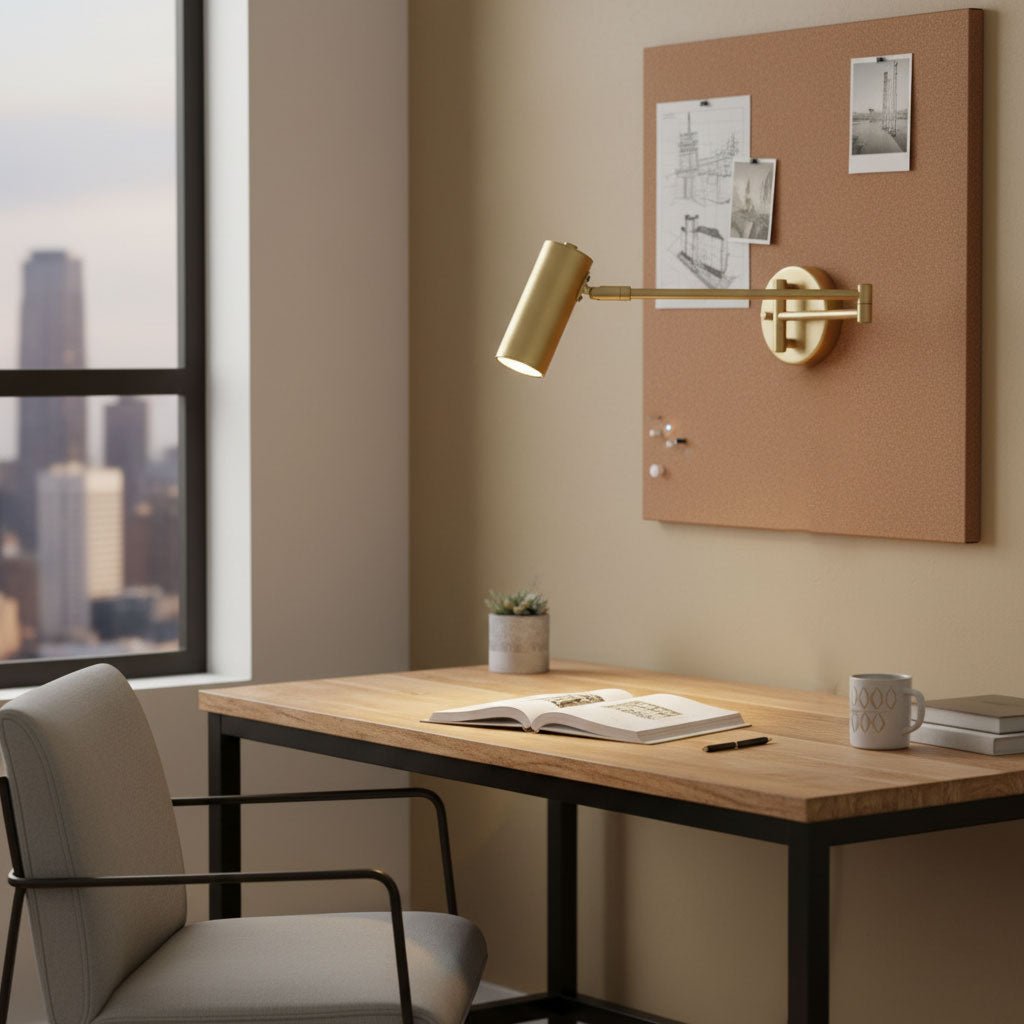 Modern Iron Adjustable Swing Arm Wall Lamp - Integrated LED Light - Image 3