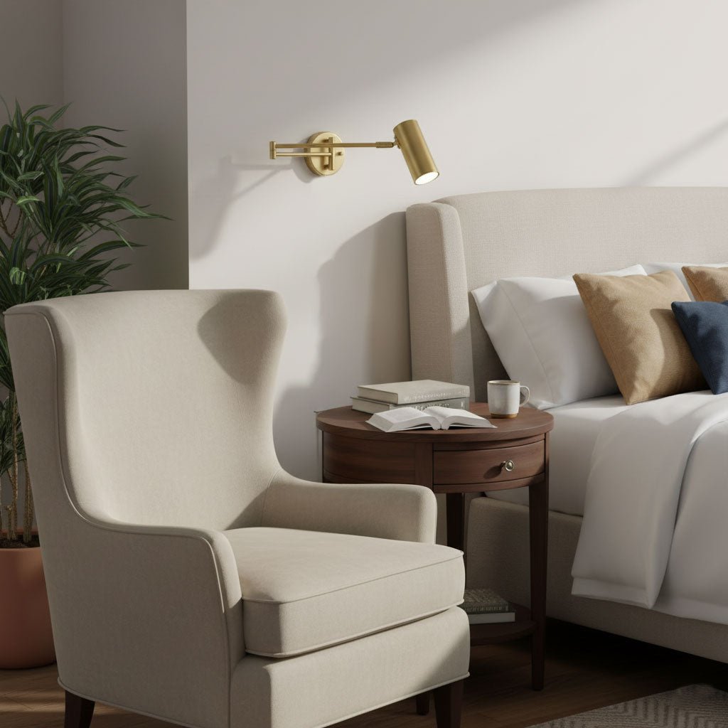 Modern Iron Adjustable Swing Arm Wall Lamp - Integrated LED Light - Image 4