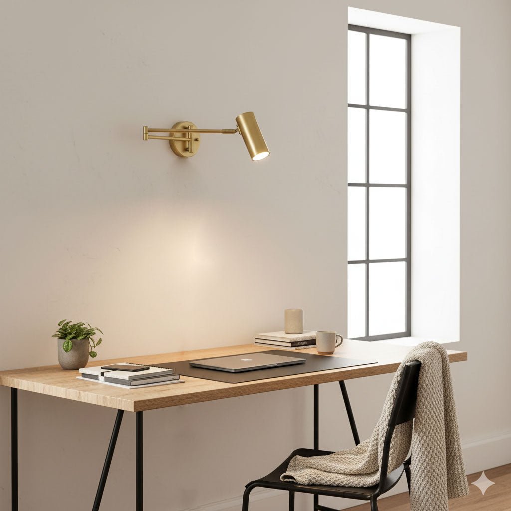 Modern Iron Adjustable Swing Arm Wall Lamp - Integrated LED Light - Image 5