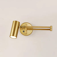 Modern Iron Adjustable Swing Arm Wall Lamp - Integrated LED Light
