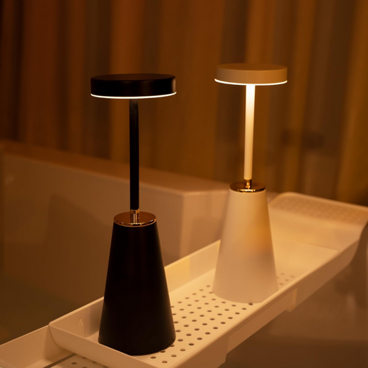 Modern Iron Cone LED Table Lamp - Rechargeable - Stylish Lighting - Image 1
