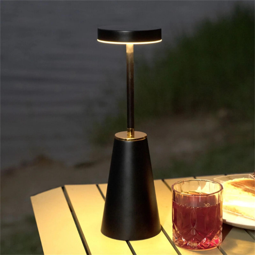 Modern Iron Cone LED Table Lamp - Rechargeable - Stylish Lighting - Image 4