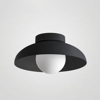 Modern Iron & Glass Globe Semi-Flush Mount Light - Stylish Minimalist Design