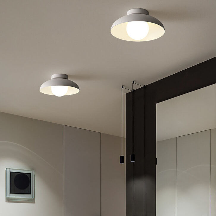 Modern Iron & Glass Globe Semi-Flush Mount Light - Stylish Minimalist Design - Image 3