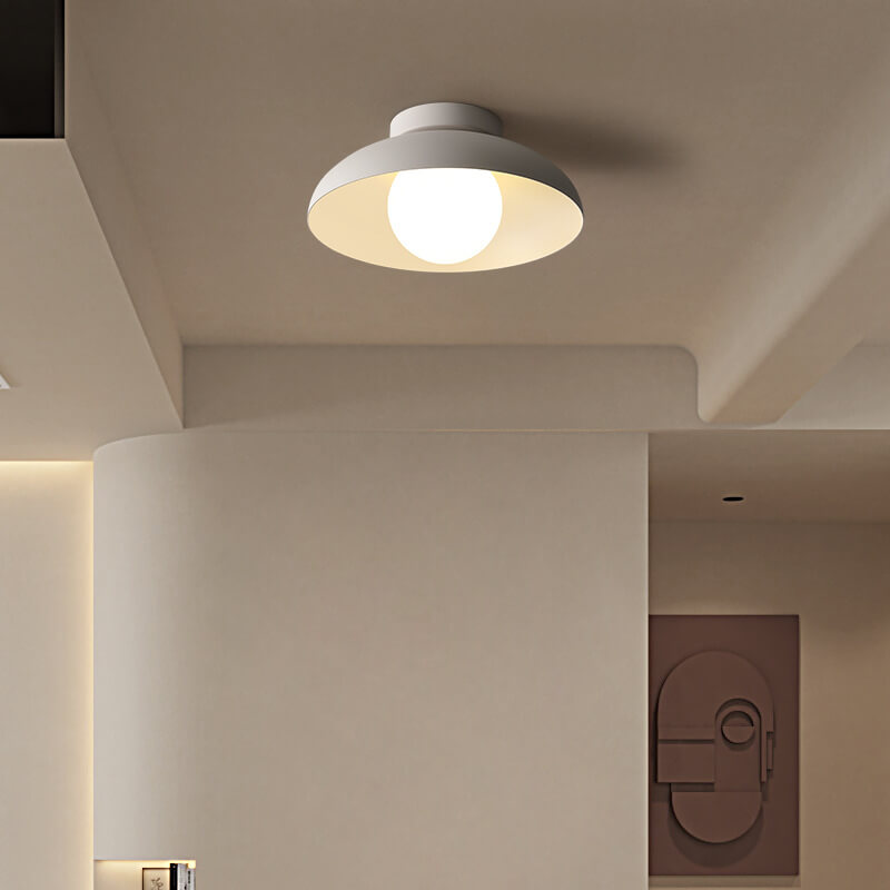 Modern Iron & Glass Globe Semi-Flush Mount Light - Stylish Minimalist Design - Image 5