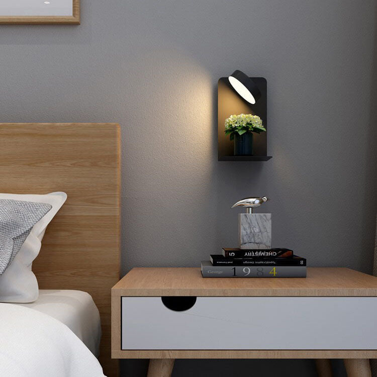 Modern Iron LED Wall Light with USB Shelf - 1-Light - Stylish Bedroom Light - Image 4