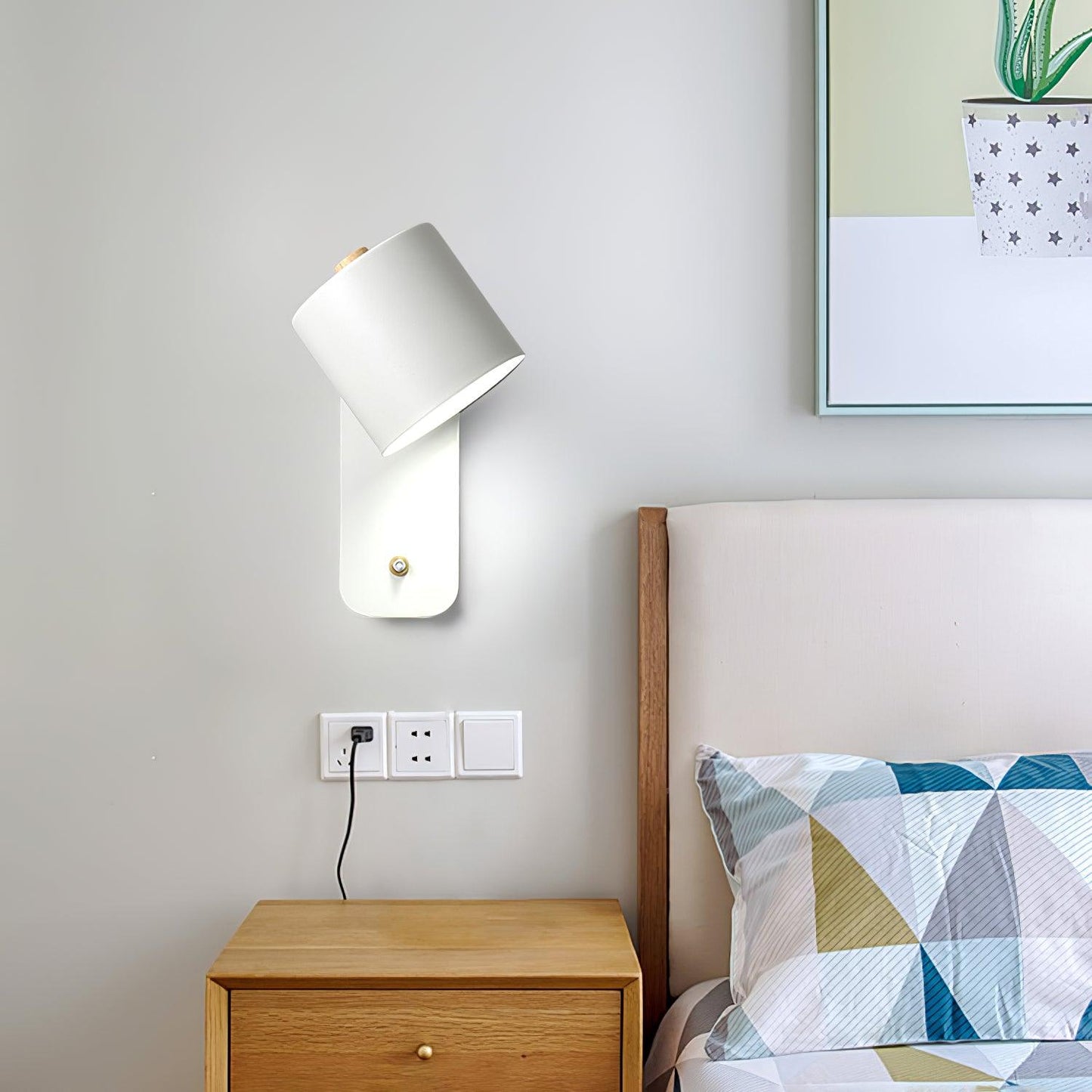 Modern Iron Wall Sconce - Rotatable Cylinder LED Wall Lamp - Minimalist Lighting - Image 2