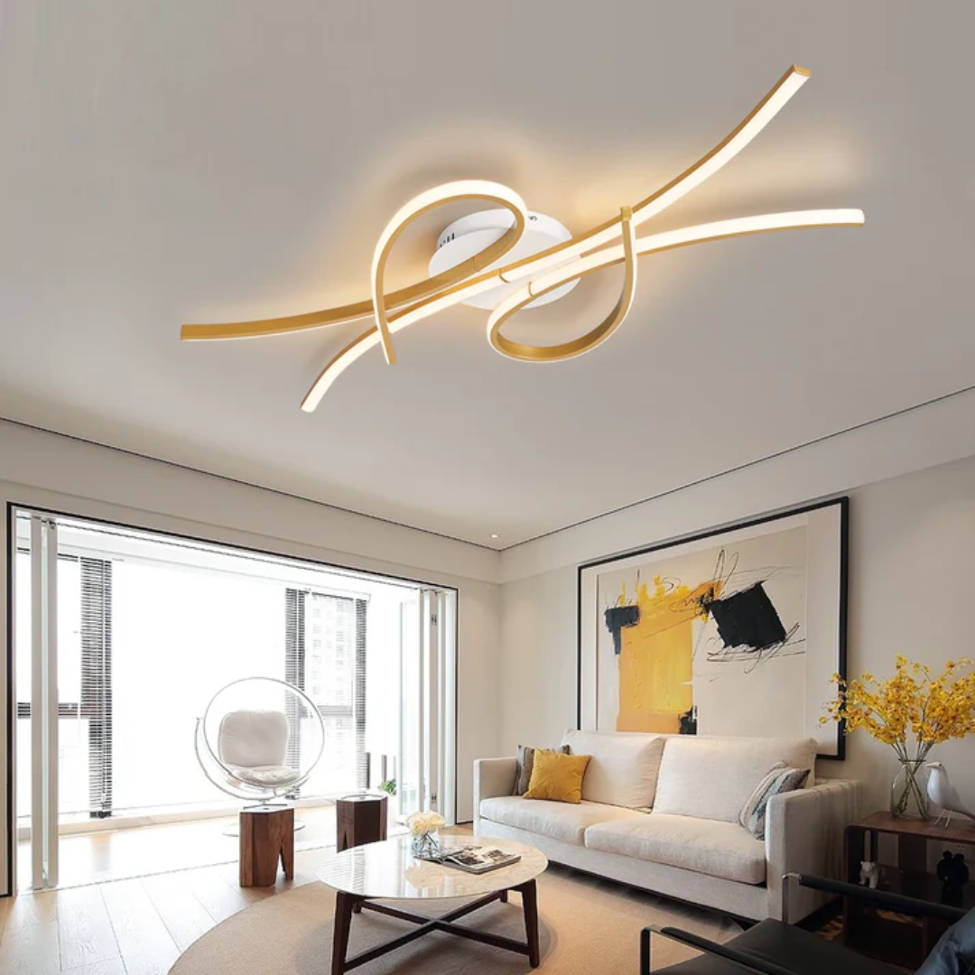 Modern LED Ceiling Light - Aluminium & Silicone - Abstract Design - 1-Light - Image 1