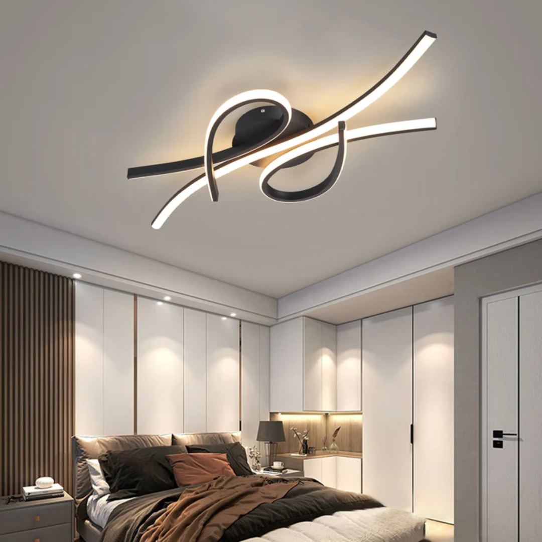 Modern LED Ceiling Light - Aluminium & Silicone - Abstract Design - 1-Light - Image 2