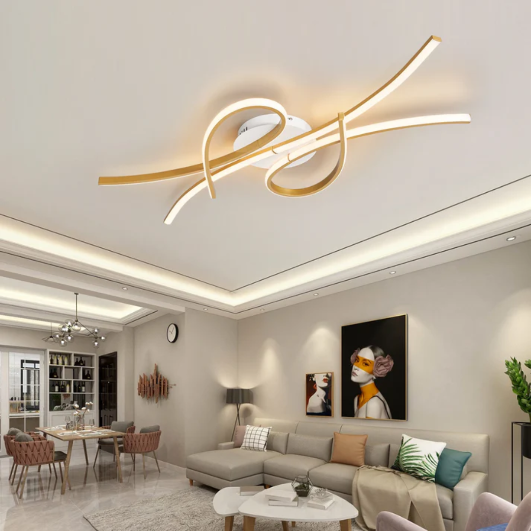 Modern LED Ceiling Light - Aluminium & Silicone - Abstract Design - 1-Light - Image 3