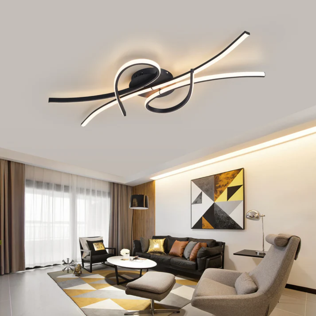 Modern LED Ceiling Light - Aluminium & Silicone - Abstract Design - 1-Light - Image 4