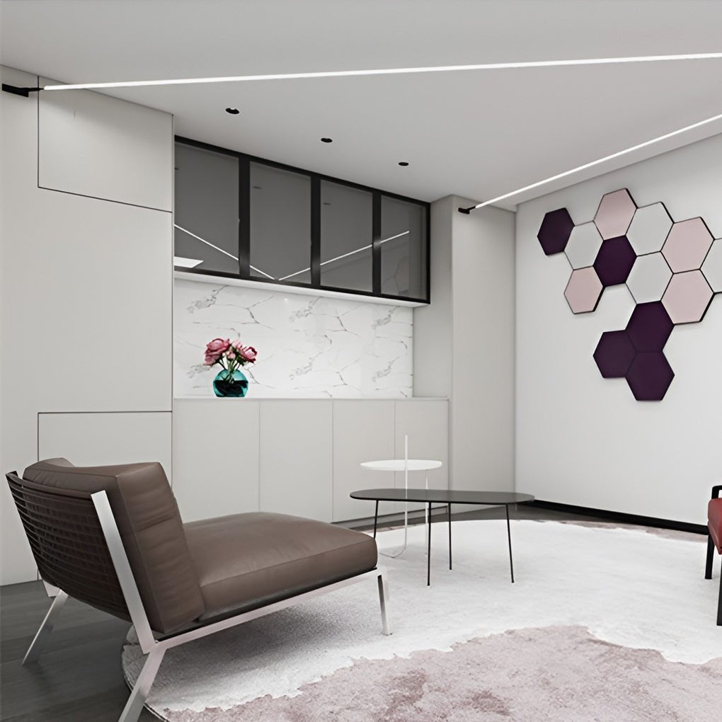 Modern LED Ceiling Light - Rotatable Track Lighting - Aluminium & Acrylic Fixture - Image 3