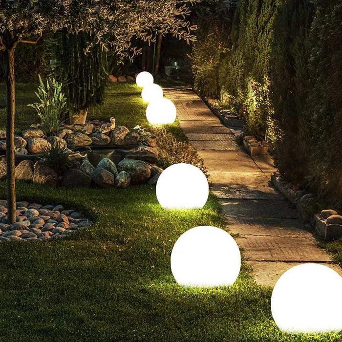 Modern LED Globe Garden Light - Rechargeable PE Outdoor Lamp - 16 Colors - Image 2