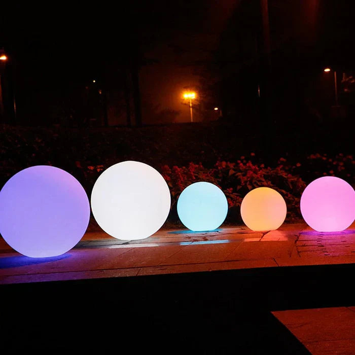 Modern LED Globe Garden Light - Rechargeable PE Outdoor Lamp - 16 Colors - Image 5