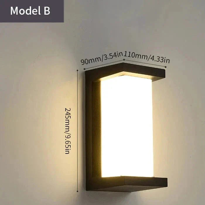 Modern LED Outdoor Wall Light with Motion Sensor