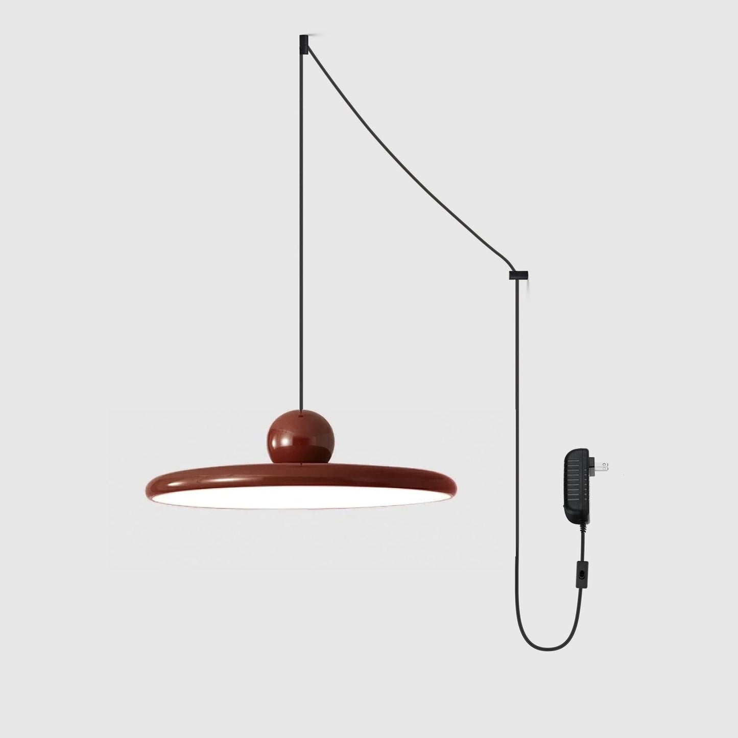 Modern LED Pendant Light - Acrylic Disc - Plug-in Lighting - Stylish Design - Image 7