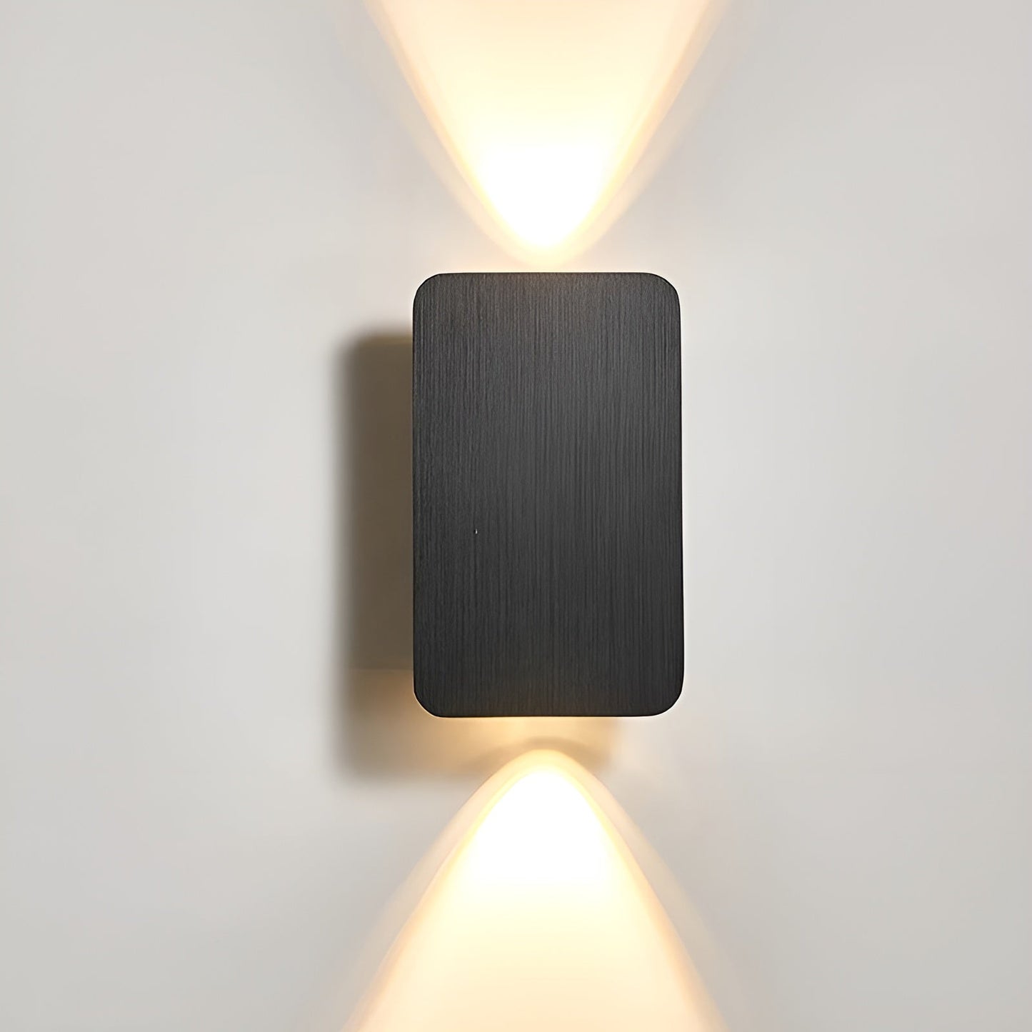 Modern LED Wall Lamp - Rectangle Design - Indoor Lighting - Brushed Black Finish - Image 1