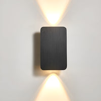 Modern LED Wall Lamp - Rectangle Design - Indoor Lighting - Brushed Black Finish