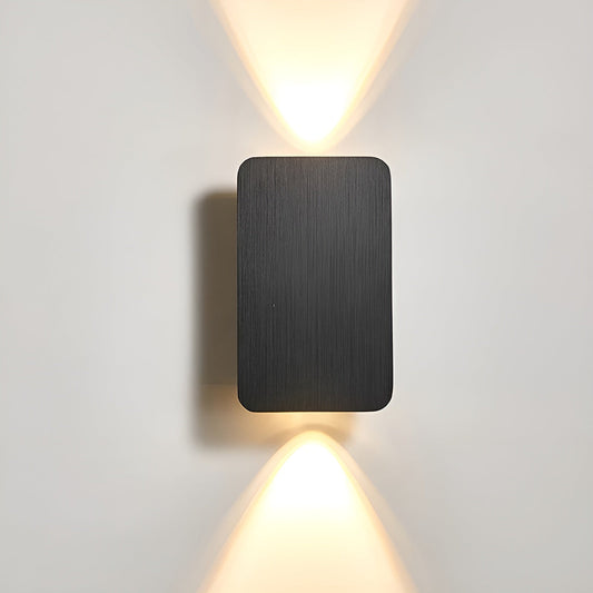 Modern LED Wall Lamp - Rectangle Design - Indoor Lighting - Brushed Black Finish - Image 1