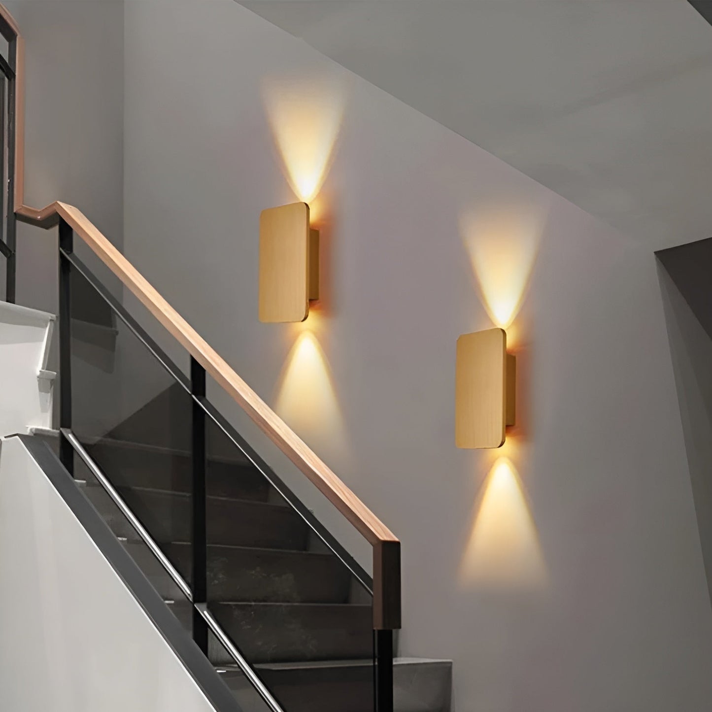Modern LED Wall Lamp - Rectangle Design - Indoor Lighting - Brushed Black Finish - Image 4