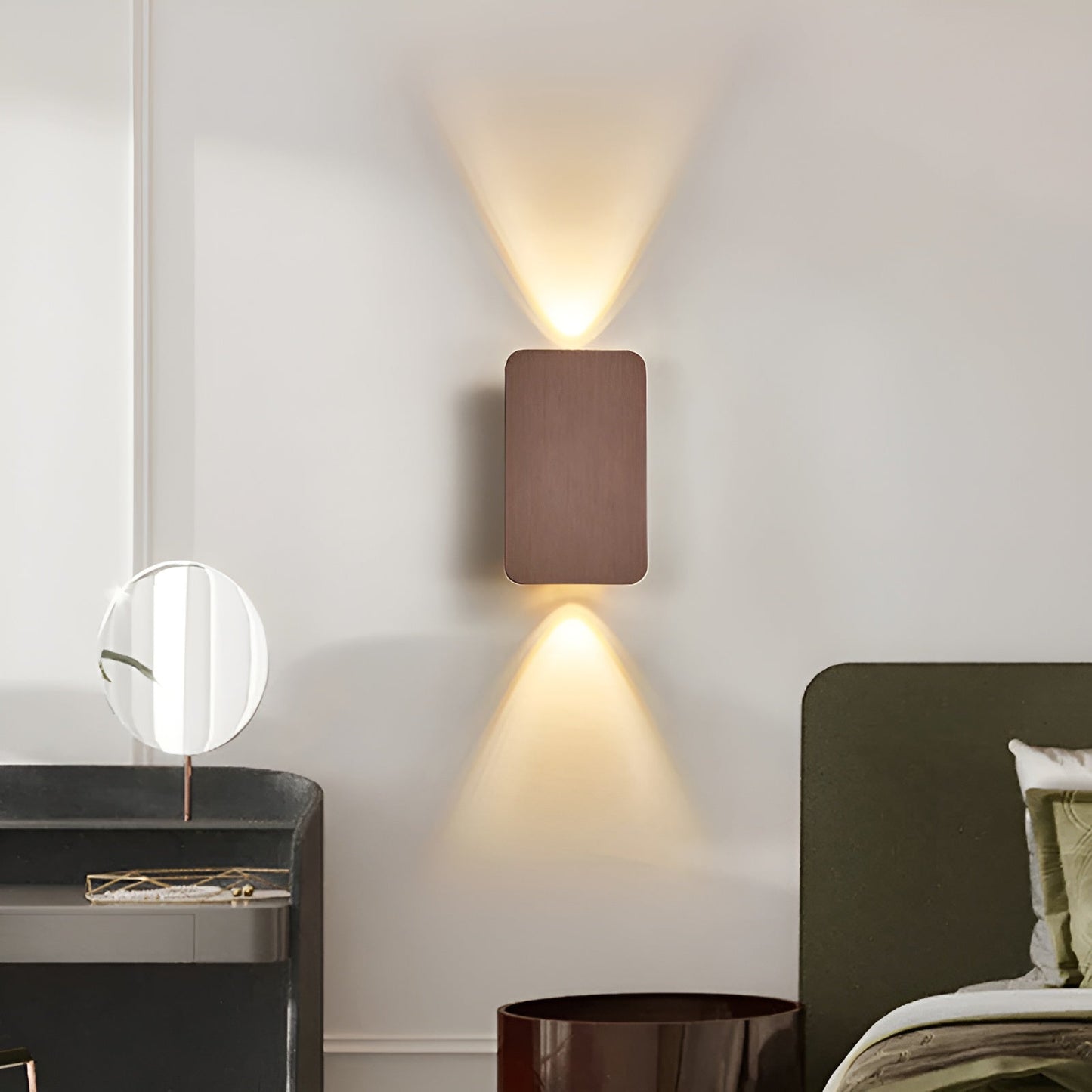 Modern LED Wall Lamp - Rectangle Design - Indoor Lighting - Brushed Black Finish - Image 6