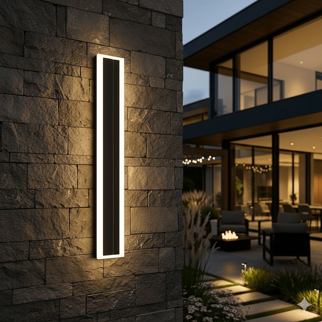 Modern LED Wall Light - Waterproof Aluminum Fixture - Minimalist Linear Design - Image 4
