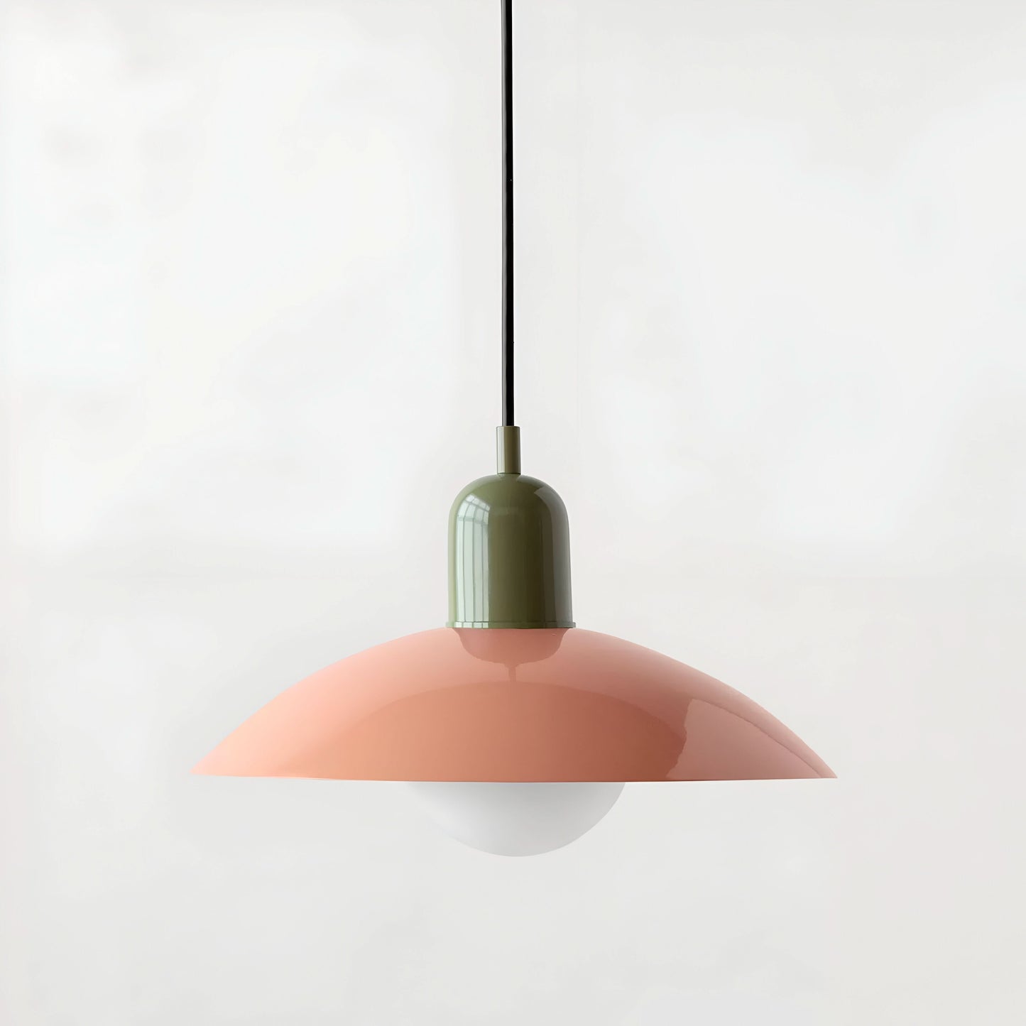 Modern Macaron Bauhaus Pendant Light – Iron Shade