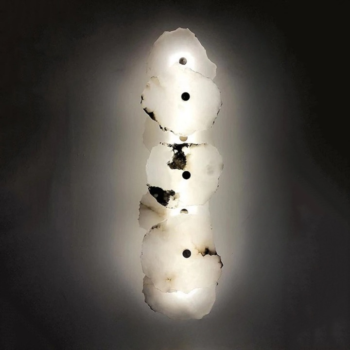 Modern Marble Wall Sconce - Irregular Stone Texture - LED Wall Lamp - Image 1