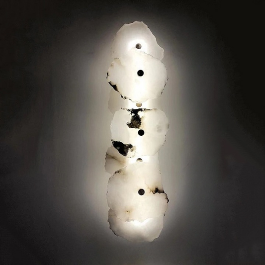 Modern Marble Wall Sconce - Irregular Stone Texture - LED Wall Lamp - Image 1