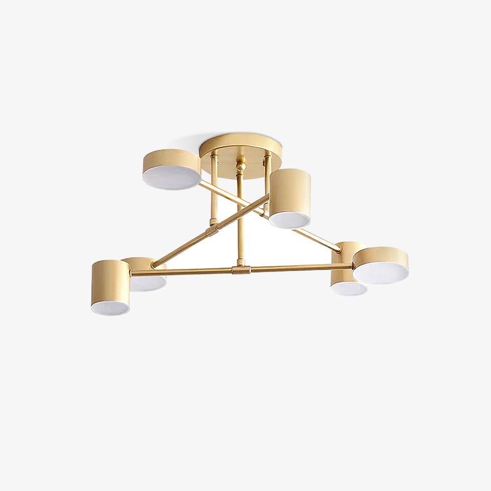 Modern Metal Cylinder LED Ceiling Light - Sputnik Style Fixture - 6-Light - Image 6