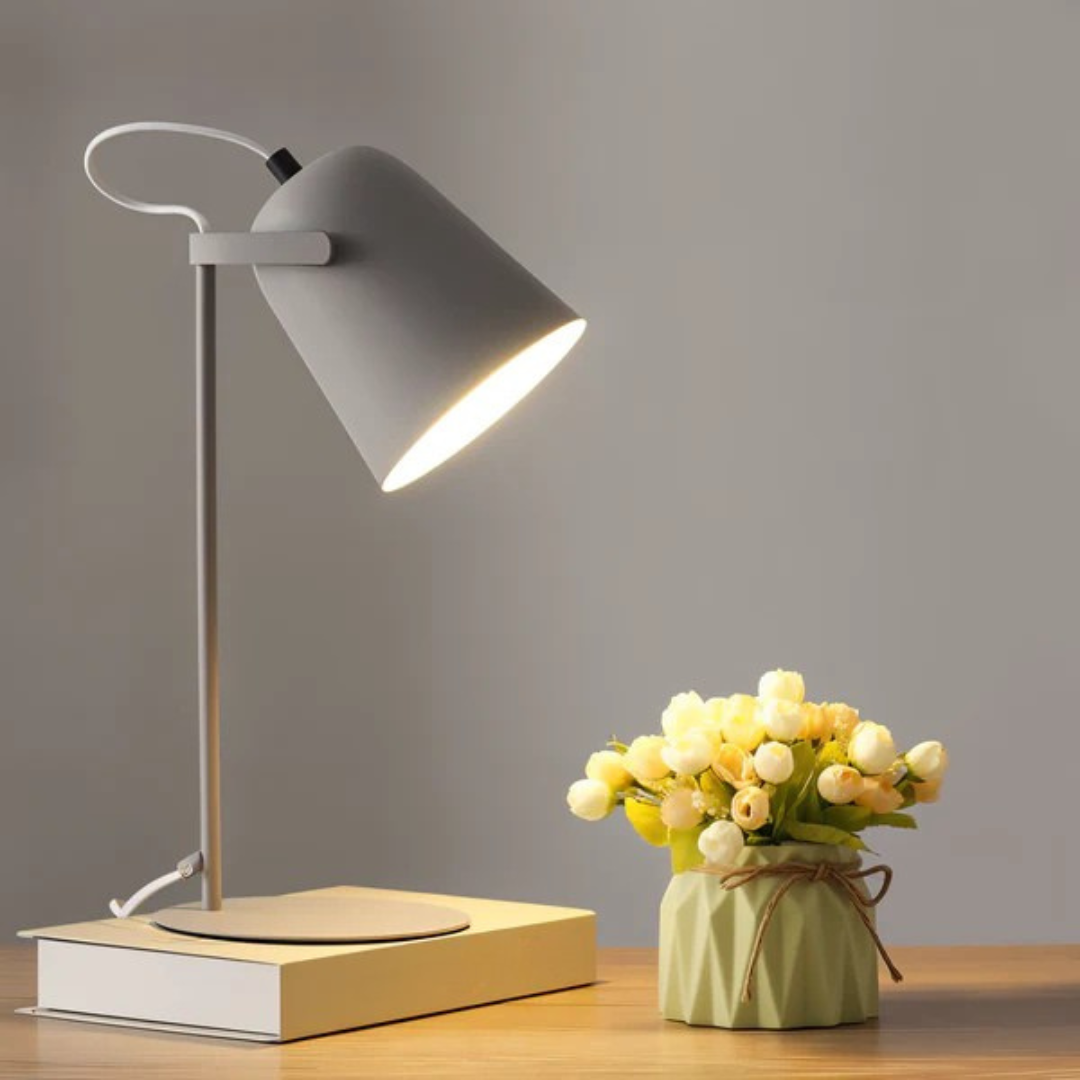 Modern Metal Table Lamp - Minimalist Cone Design - Stylish Desk Lamp - Image 1