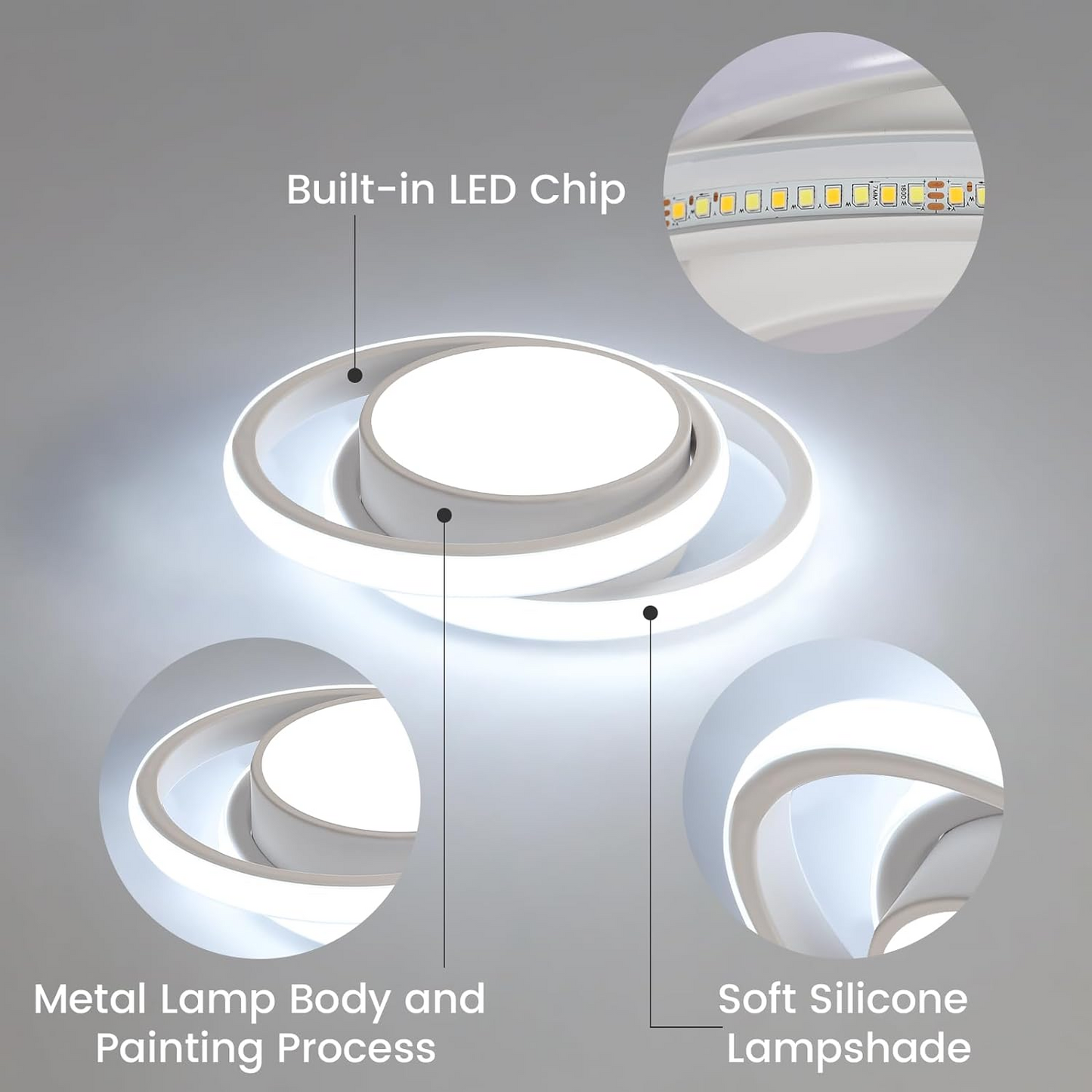Modern Minimalist Halo Duo Ceiling Light - For Sophisticated Interiors