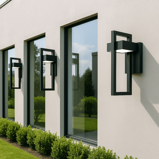 Modern Outdoor Wall Lamp - Black Aluminum LED - Weatherproof Garden Light - Image 1