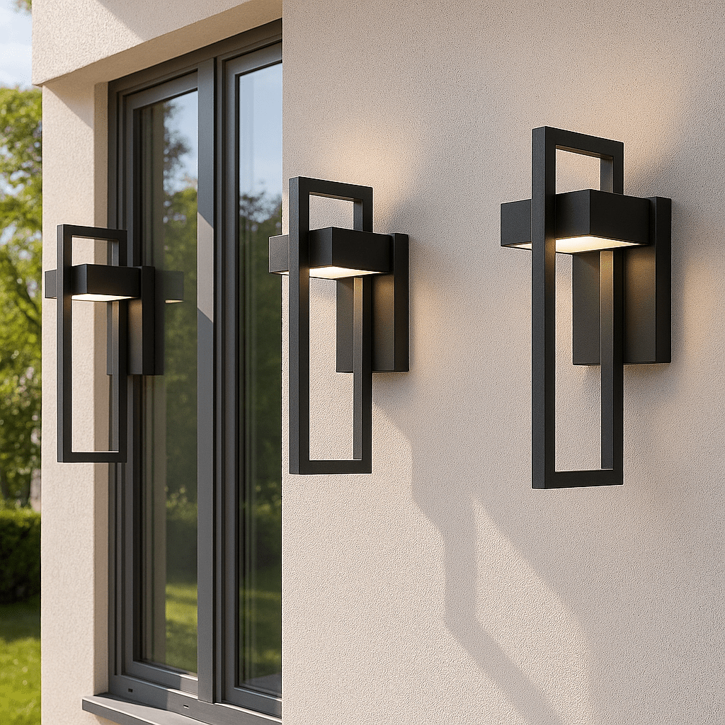 Modern Outdoor Wall Lamp - Black Aluminum LED - Weatherproof Garden Light - Image 2