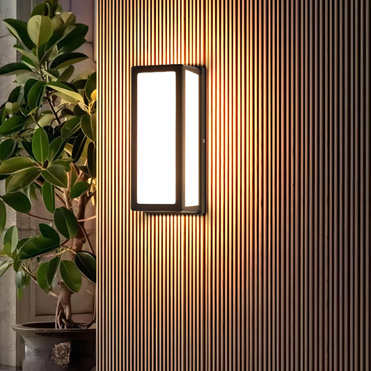 Modern Outdoor Wall Lamp - Rectangular LED Fixture - Weatherproof - Image 1