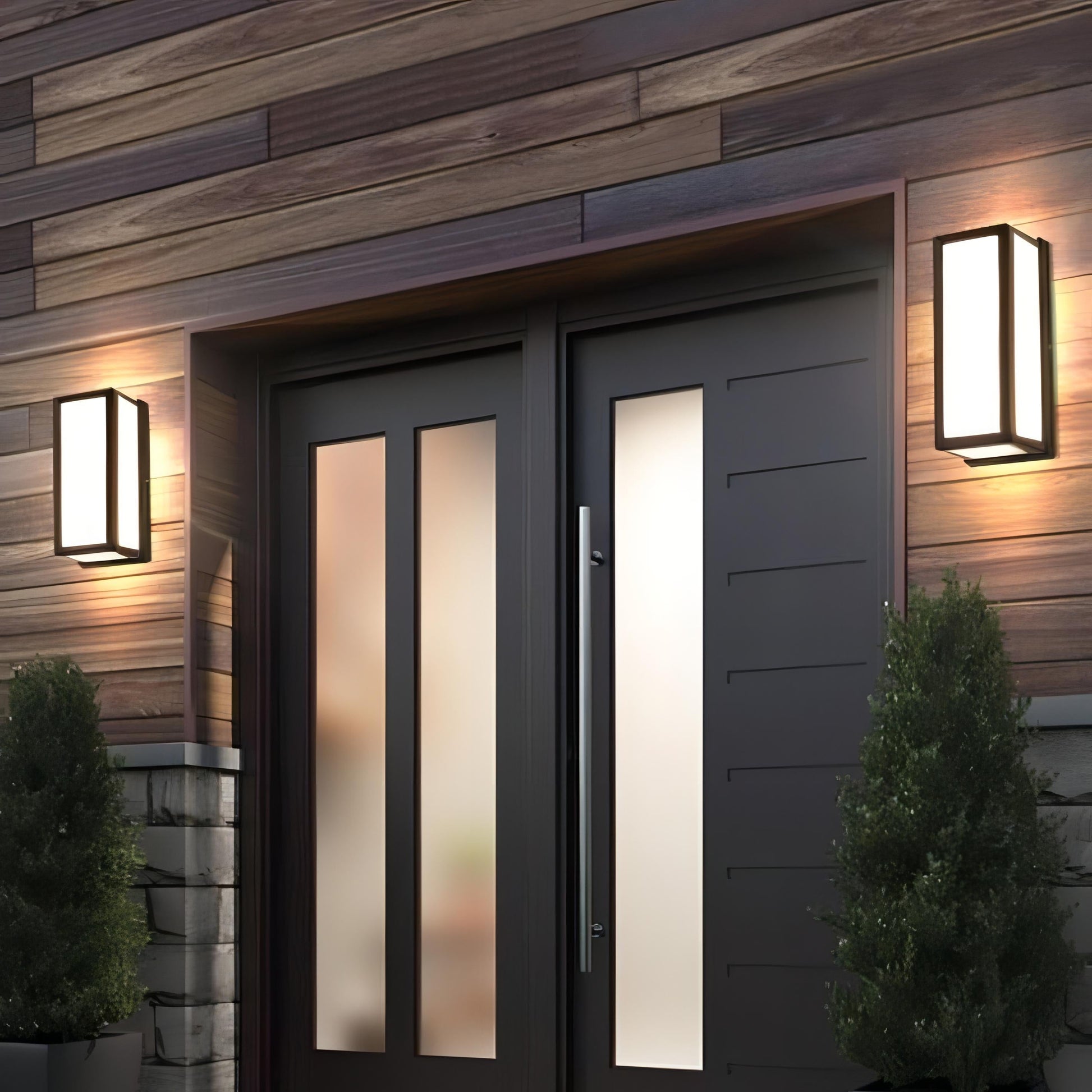Modern Outdoor Wall Lamp - Rectangular LED Fixture - Weatherproof - Image 2