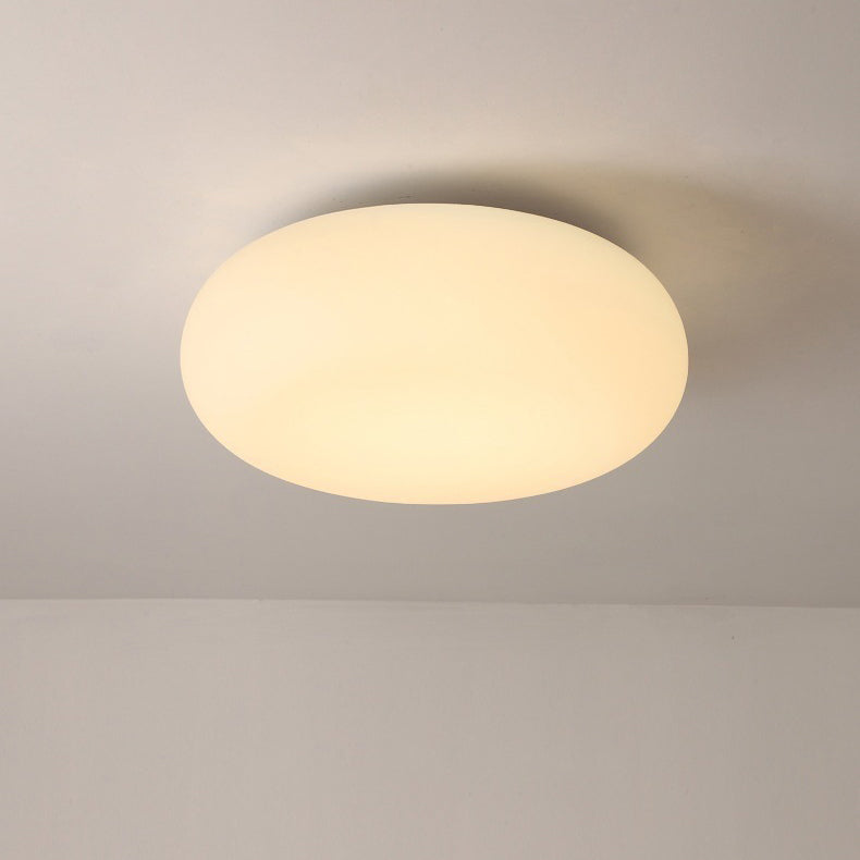 Modern Oval Ceiling Light - Minimalist LED Flush Mount Fixture - Stylish Iron & PE Design - Image 3