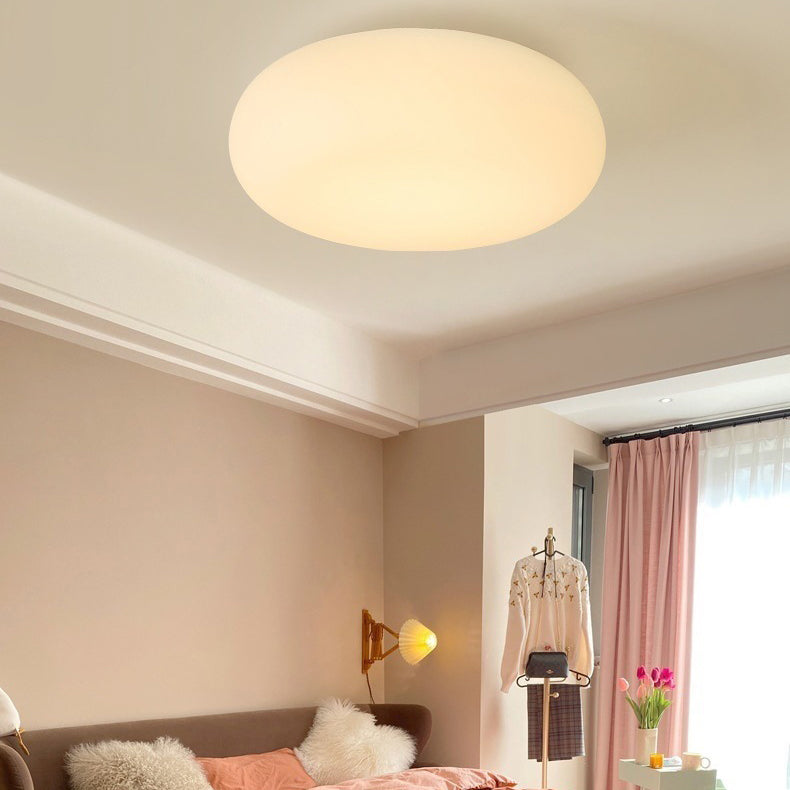 Modern Oval Ceiling Light - Minimalist LED Flush Mount Fixture - Stylish Iron & PE Design - Image 6