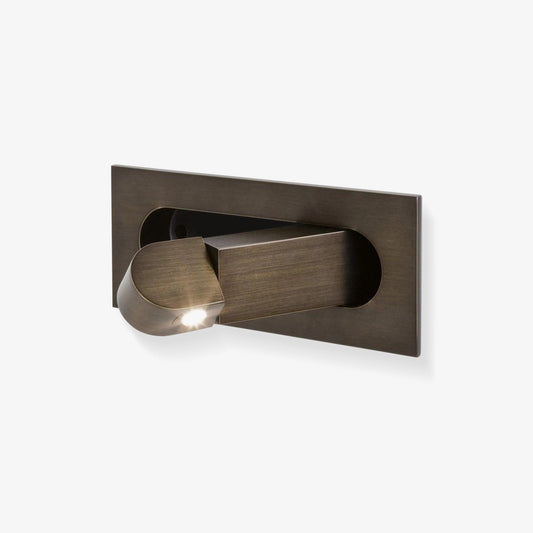 Modern Rectangular Aluminum Adjustable LED Wall Sconce - Recessed 1-Light - Image 1