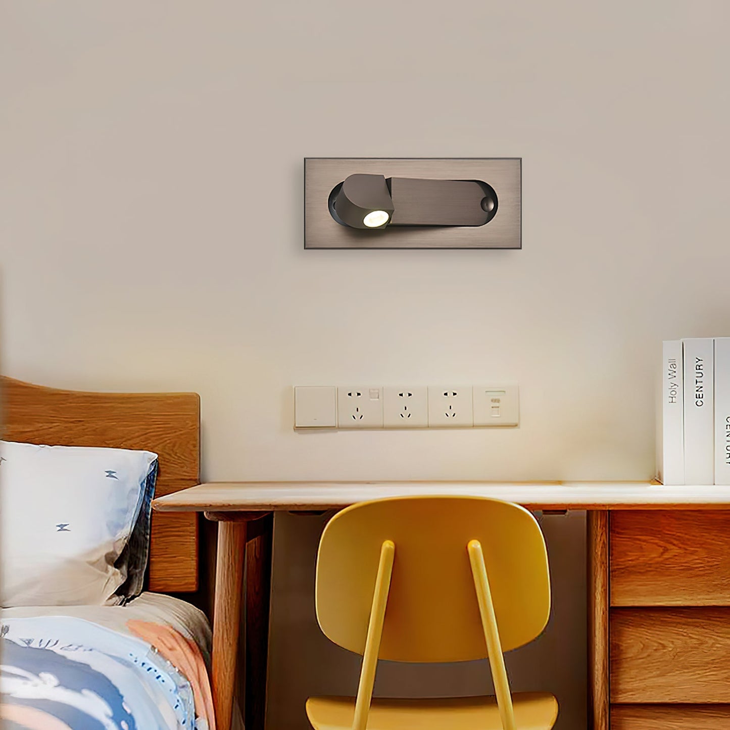 Modern Rectangular Aluminum Adjustable LED Wall Sconce - Recessed 1-Light - Image 2