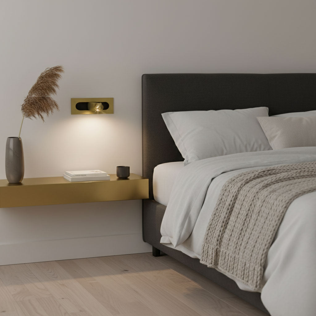 Modern Rectangular Aluminum Adjustable LED Wall Sconce - Recessed 1-Light - Image 3