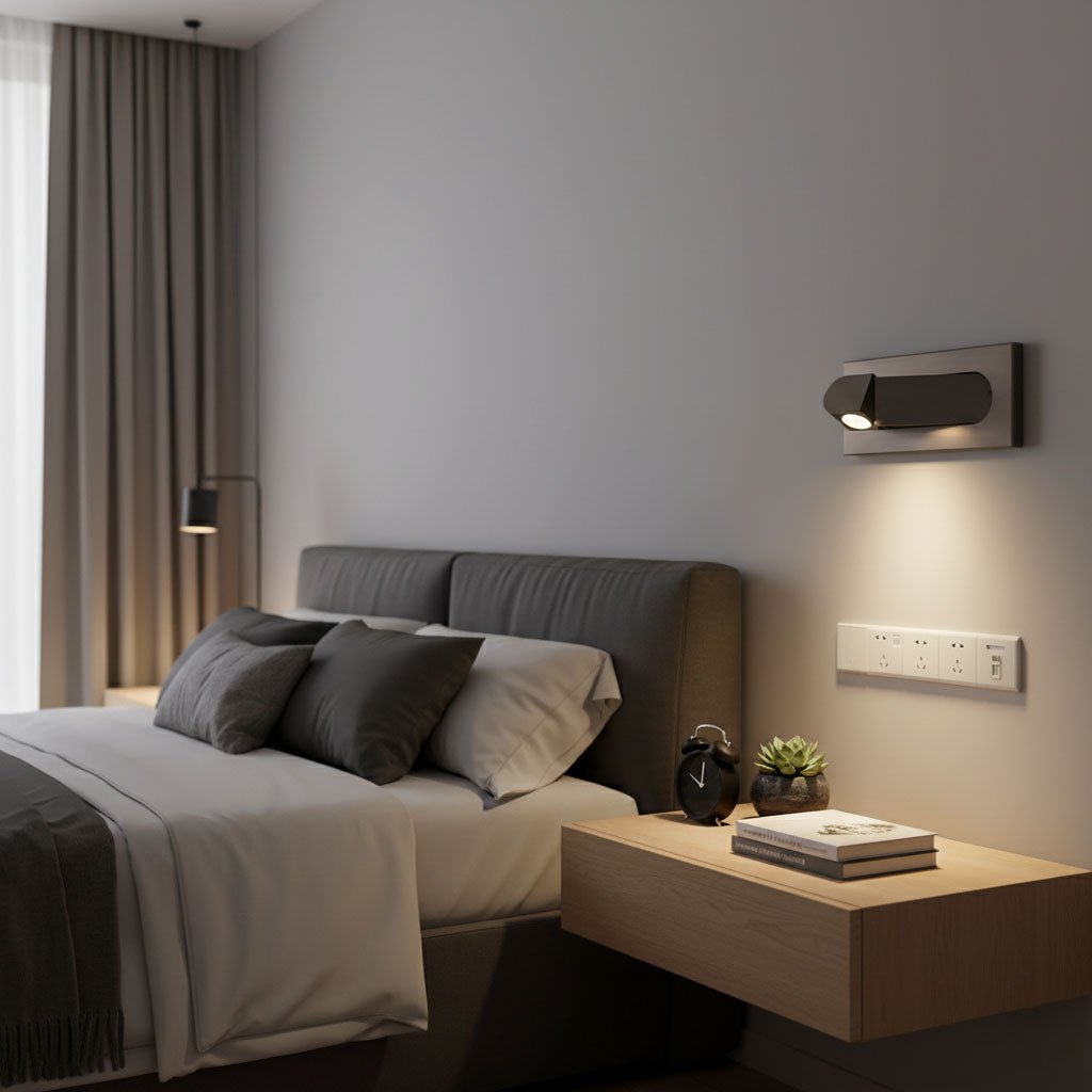Modern Rectangular Aluminum Adjustable LED Wall Sconce - Recessed 1-Light - Image 4